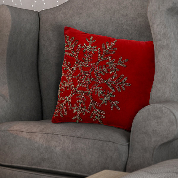Beaded snowflake pillow wayfair